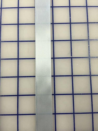 Single Face Satin Ribbon - 7/8-inch Millenium Silver