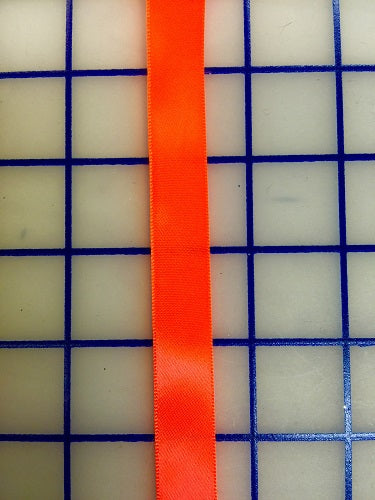 Single Face Satin Ribbon - 5/8-inch Neon Orange
