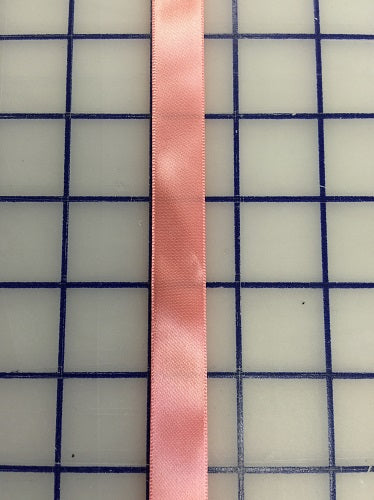 Single Face Satin Ribbon - 5/8-inch Coral