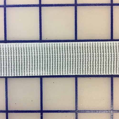 Metallic Ribbon - 7/8-inch Silver and White