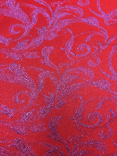 Brocade - 54-inches Wide Red Fuchsia