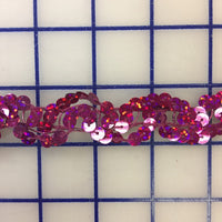 Sequin Trim - 1-inch Wired Sequin Fuchsia Close-Out