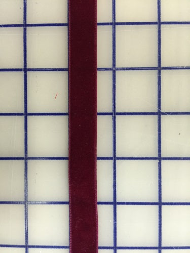 Velvet Ribbon - 5/8-inch Wine