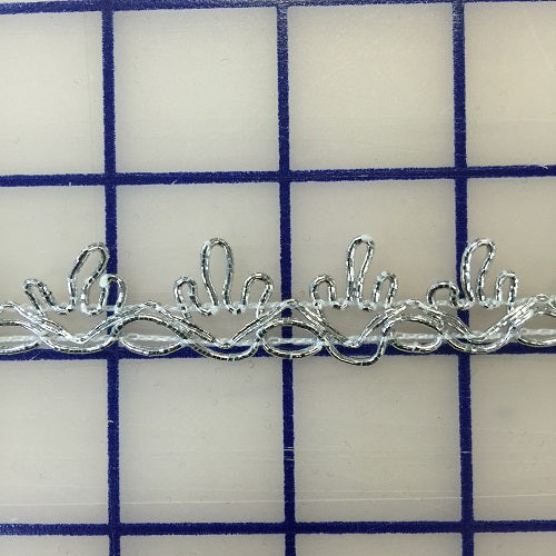 Metallic Trim - 1/2-inch Loopy Trim Silver