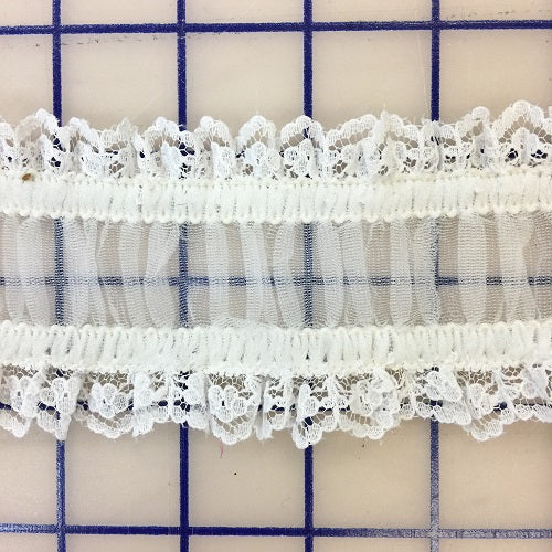 Stretch Trim - 2-inch Cher Lace White