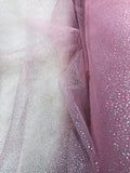 Enhanced Sparkle Tulle - 60-inches Wide Paris Pink with Silver Microdots