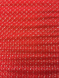Sparkle Tulle - 54-inches Wide Red/Silver
