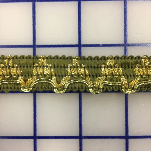 Metallic -Trim - 3/4-inch Green and Gold