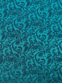 Stretch Brocade - 57-inches Wide Teal