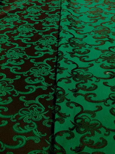 Brocade - 57-inches Wide Satin Emerald