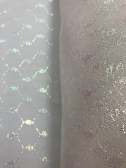 Tutu Net - 55-inches Wide White with Iridescent Design Back In Stock in a Stiffer Hand!