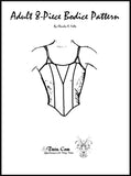 Bodice Pattern - Adult 8 Piece Design By Claudia Folts