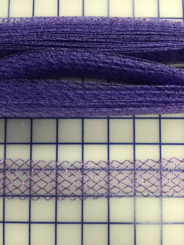 Horsehair: 1.5-inch Waffle Ribbon Purple