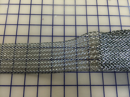 Horsehair: 2-inch Waffle Ribbon Black