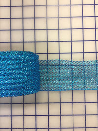 Horsehair: 2.25 inch Waffle Ribbon Turquoise Close-Out
