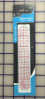 Ruler - 6 inch Standard 1 inch Wide Red