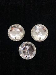 Rhinestones - 18mm Czech Crystal Round Sew-On 3-Pack