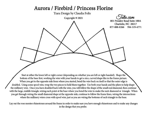 Tiara Design Pattern - Aurora, Firebird, Princess Florine