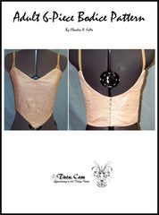 Bodice Pattern - Adult 6 Piece Design By Claudia Folts