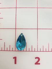 Rhinestones - 20x11mm Czech Aqua Pear-Shape Sew-On 12-Pack