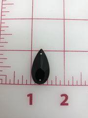 Rhinestones - 27X14mm Czech Jet Black Pear-Shape Sew-On 3PK
