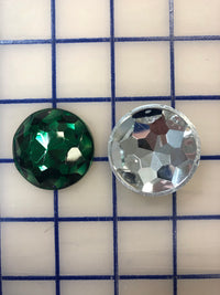 Decorative Gems - 1.5-inch Round Sew-On Gems Emerald 3-Pack Close-Out