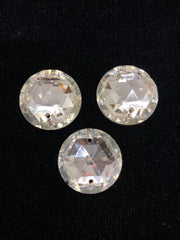 Rhinestones - 22mm Czech Crystal Round Sew-On 3PK