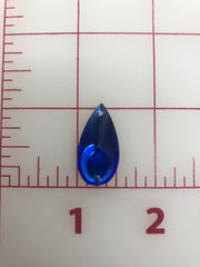 Rhinestones - 27X14mm Czech Sapphire Pear-Shape Flat-Back Sew-On 3PK