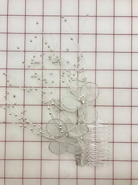 Wired Flowers on a Comb Hair Accessory White Only 7 Left!