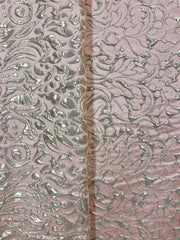 Brocade - 56-inches Wide Metallic Gold and Euro Pink