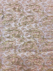 Brocade - 54-inches Wide Metallic Gold and Peach