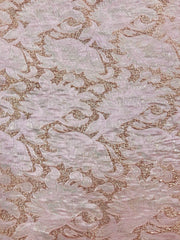 Brocade - 54-inches Wide Metallic Gold and Peach