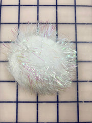 Applique - Iridescent White Pom Poms