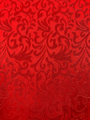 Brocade - 60-inches Wide Matte Majestic Jacquard Bright Red