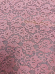 Stretch Lace - 78-inches Wide Dusty Rose