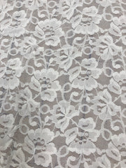 Stretch Lace - 80-inches Wide White