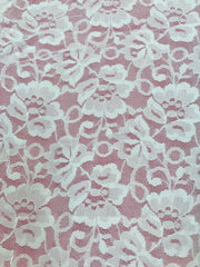 Stretch Lace - 80-inches Wide White
