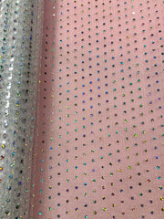 Hologram Dot Tulle - 58/60-inches Wide White with Iridescent Dots
