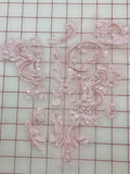 Applique - Beaded and Sequined Lace Motifs Misc Pink A, B, C, & D Close-Out