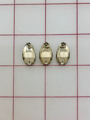 Rhinestones - 10x18mm Czech "Bright-Cut" Gold Silk Pear-Shape Sew-On