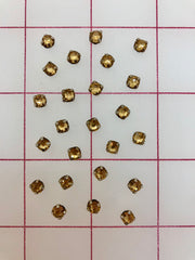 Rhinestones - 20SS Czech Bright-Cut Rose Montees Light Colorado Topaz