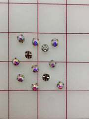Rhinestones - 30SS Czech Bright-Cut Rose Montees Crystal AB 12-Pack