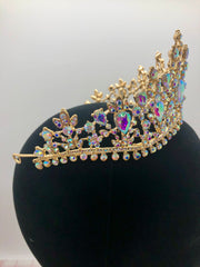 Tiara - Fancy Elegance Gold with Crystal AB Rhinestone