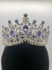 Tiara - Fancy Elegance Silver, Lilac and Crystal Rhinestone Close-Out