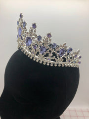 Tiara - Fancy Elegance Silver, Lilac and Crystal Rhinestone Close-Out