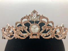 Tiara - Traditional Crystal and Rose Gold Design