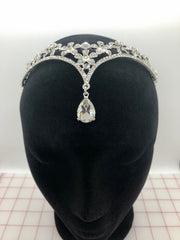 Tiara - Forehead-Point Crystal and Silver