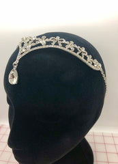 Tiara - Forehead-Point Crystal and Silver