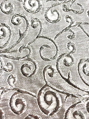 Brocade - 59-inches Wide Silver Swirl