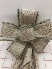 Bows -Silver/Gold/Ecru Ribbon on Horsehair Only 2 Left In Stock! Close-Out